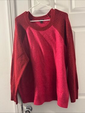Torrid Women's Red and Pink Crewneck Sweater